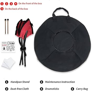 Amazon | GLADFRESIT ハンドパン ドラム 440Hz 9音 22インチ