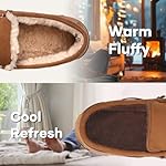 Zigzagger Men's Moccasin Slippers Memory Foam House Shoes, Indoor and Outdoor Warm Loafer Slippers - Image 2