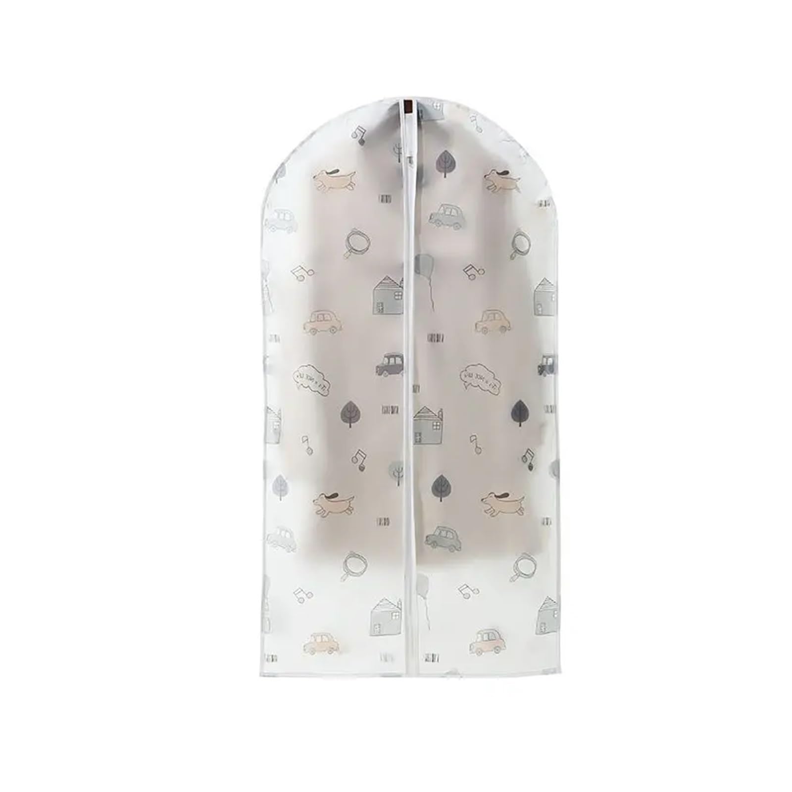 clothes dust bag 3/5/10PCS Hanging Dust Cover For Clothes, Printed, Closet Organizer, Arranged With Zipper for home(Color1,60x100 10pc)