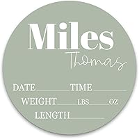 Personalized Birth Stat Sign for Newborn Baby - Custom Nursery Decor, Fresh 48 Photo Prop, Baby Shower Gift | Hickory Hollow Designs