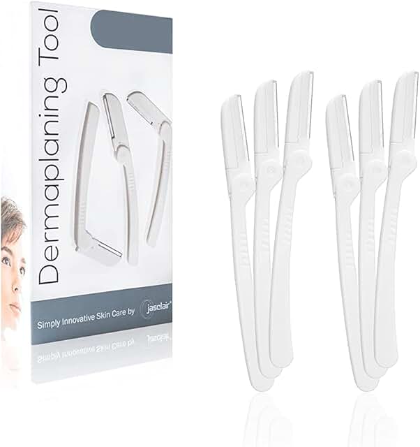 Dermaplaning Tool (6 Count) – Easy to Use Dermaplane Razor For Face – Facial Hair Removal for Women - Blade for Eyebrows a...