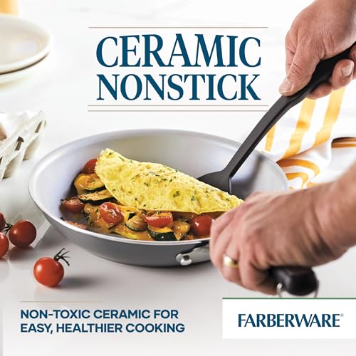 Farberware EcoAdvantage Ceramic Nonstick Cookware/Pots and Pans Set, 13 Piece - Gray - image 5