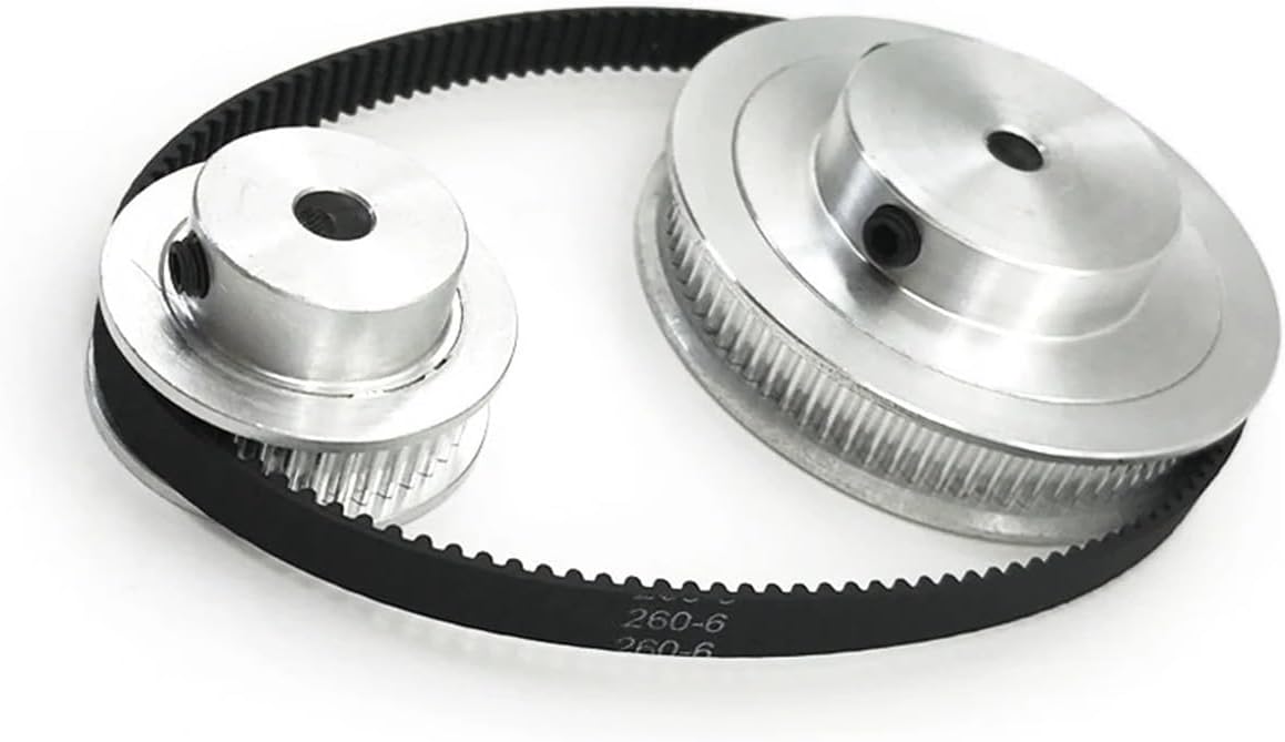 2GT Timing Belt Synchronous Pulley Kit 80T: 40T Inner Hole 5-25mm Belt Width 6mm Reduction Ratio 1:2 Tensioning Wheel 3D Printer(80T-B25-W6,40T-B6.35-W6_320MM)