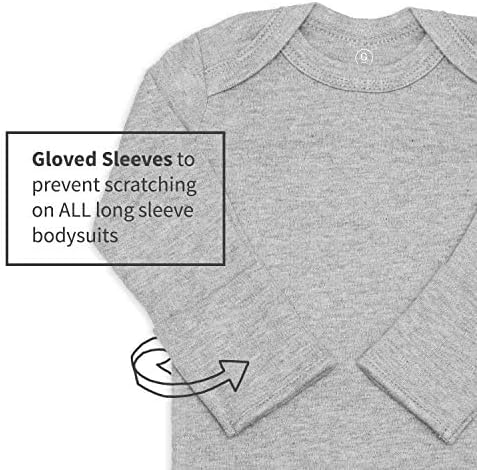 Baby Classic Bodysuit Set, 100% Cotton Boy Girl Unisex Onesie, 4 Pack - Image 5