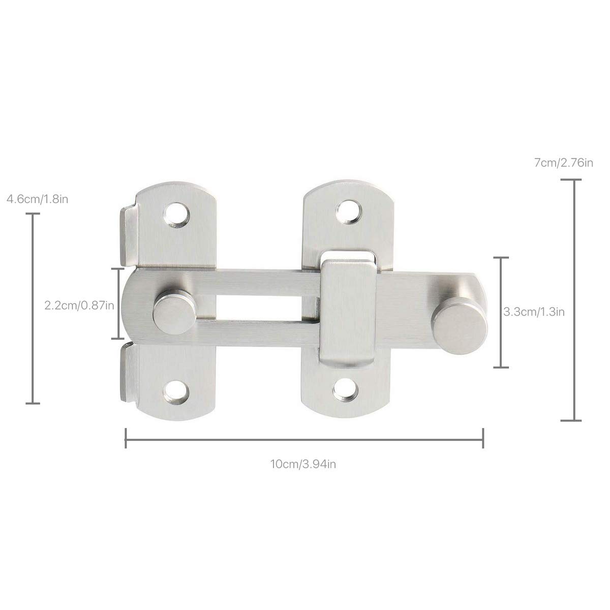 4 inch Stainless Steel Bar Latch Safety Door Lock Gate Latches Pet Door
