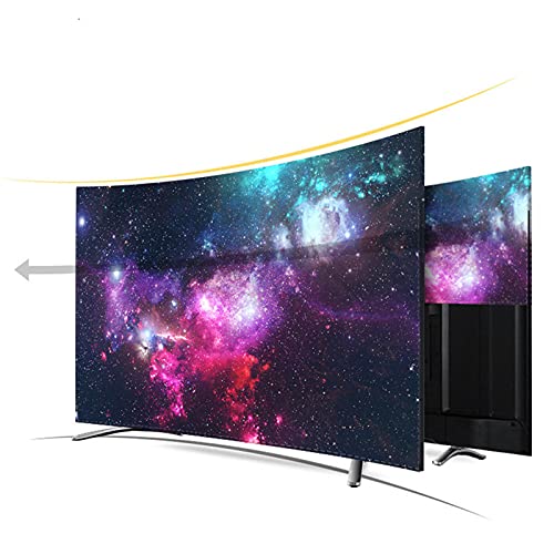 Custodia Copri TV Personalizzato 19"-80" 22 Pollici da 75 Pollici Cover Decorativo per Cappa per Schermo TV PC Nebulosa Universo Impermeabile Viola Blu Verde Copertura per TV