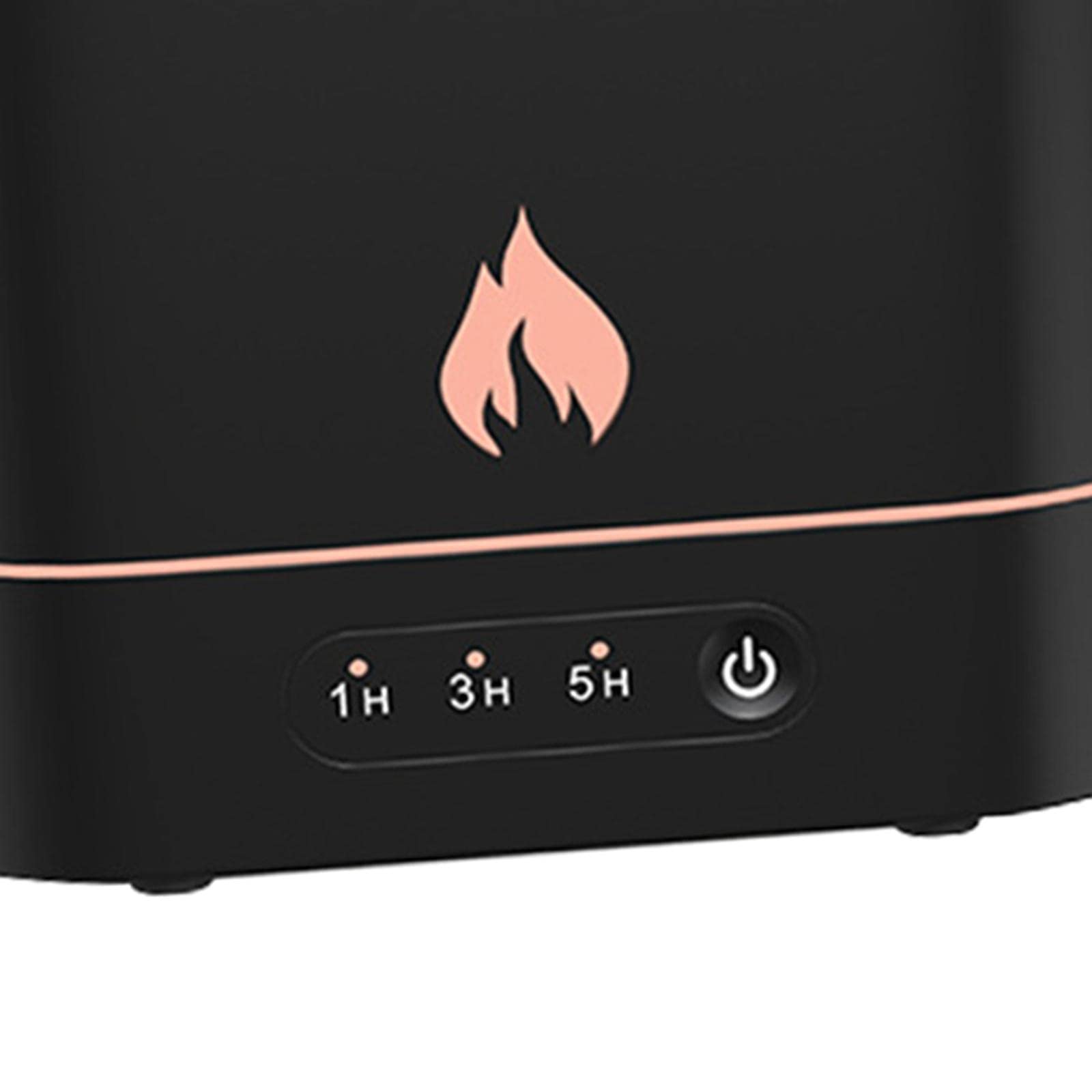 3 juegos de humidificador de aire sin agua apagado automático con llama realista para viajes negro