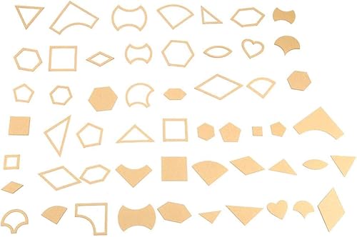 Miniatura 8 de Juego de 54 plantillas de acrílico para plantillas, hechas a mano, mezcladas a mano, para colchas de retazos, plantilla de acrílico transparente,