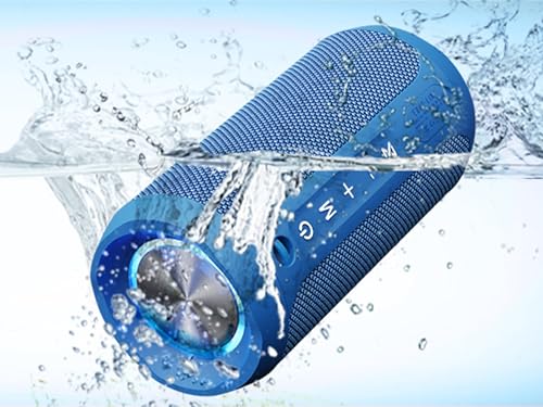 EDUPLINK Bluetooth Speaker, Portable Wireless Speakers, Waterproof IPX7 Speaker, TWS Pairing Stereo, Long Playtime for Home, Travel (Blue) - Image 3