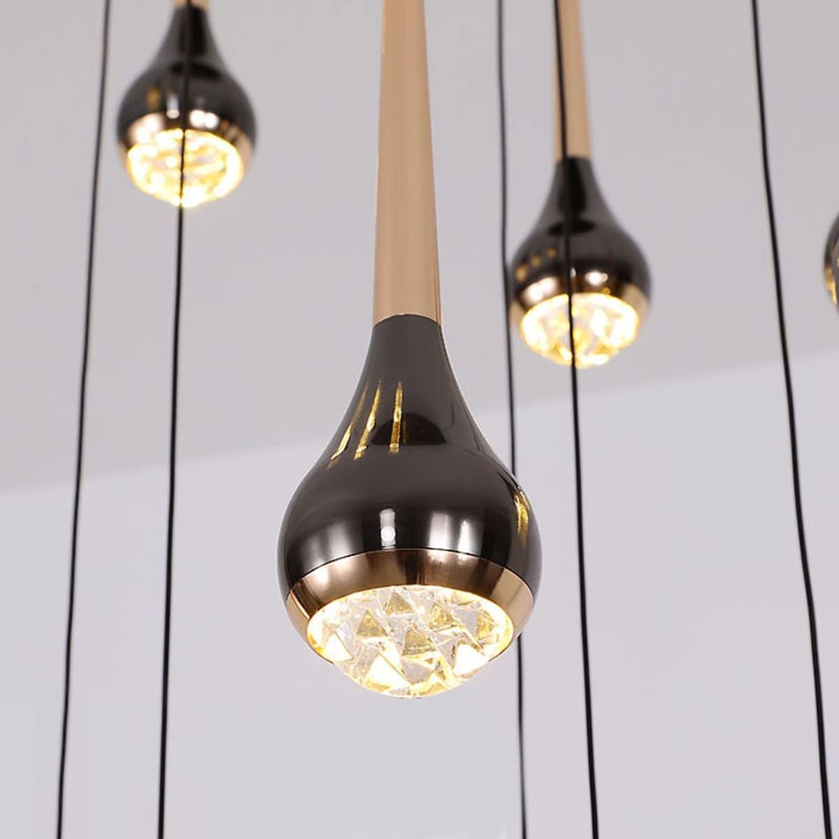 Lustre LED Moderne pour escalier, Suspension, éclairage de Salle à Manger, Salon, Villa, 9 têtes
