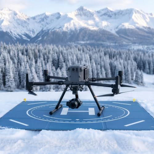 Image of FPVtosky Drone Landing Pad (51 in), Fast-fold Double Sided Waterproof Landig Pad Weighted for DJI Matrice 400 / Matrice 350 RTK /Matrice 300 RTK /Inspire 3 / Mavic 4pro / Air 3S