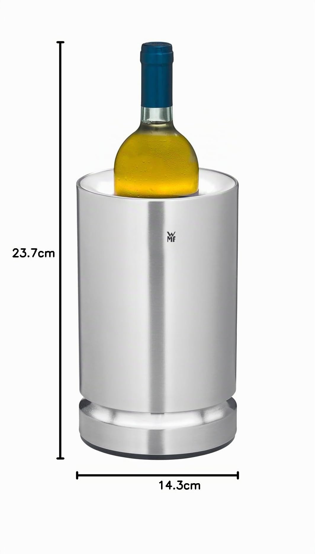 WMF Ambient - Enfriador de vino adecuado para botellas de vino o champán con un diámetro de hasta 92 mm
