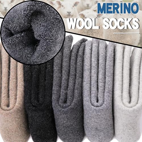 Ebmore 43235-94954 Wool Socks For Women Hiking Thermal Warm Winter Thick Boot Cozy Crew Comfy Work Socks thumb #5
