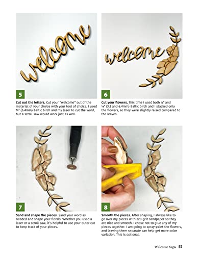 How to Make Wood Signs: Techniques for Creating Personalized Projects Using the Scroll Saw Plus Tips on Painting and Finishing (Fox Chapel Publishing) Custom Sign-making Tutorials for Woodcarvers - Image 6