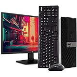Dell 5040 Small Form PC Desktop Computer - Intel i5-6500, 16GB RAM, 2TB HDD, Windows 10 Pro, 23.6' FHD V7 LED Monitor, New 16GB Flash Drive, Wireless Keyboard & Mouse, DVD, HDMI, WiFi (Renewed)