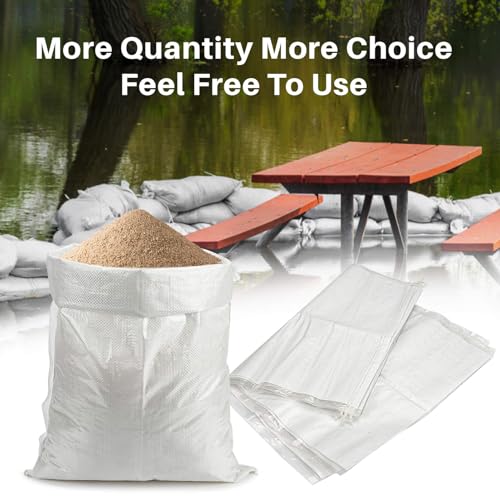 Maqihan LX-WH SANDBAGS 18 Empty Sand Bags - 8Pcs Woven Polypropylene Heavy Duty Tear Resistant Sandbags thumb #3