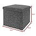 Seville Classics Cushioned Fabric Ottoman Hidden Storage Chest Footrest Chair, Padded Seat for Bedroom, Dorm, Loft, Living Room, Entryway, Hallway, Modern Gray, 15.7