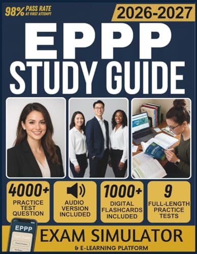 Eppp Study Guide 2026-2027: 9 Full-Length Practice Tests, 4,000+ Practice Questions, Exam Simulator, Audiobooks, Flashcards & Total Psychology Licensu