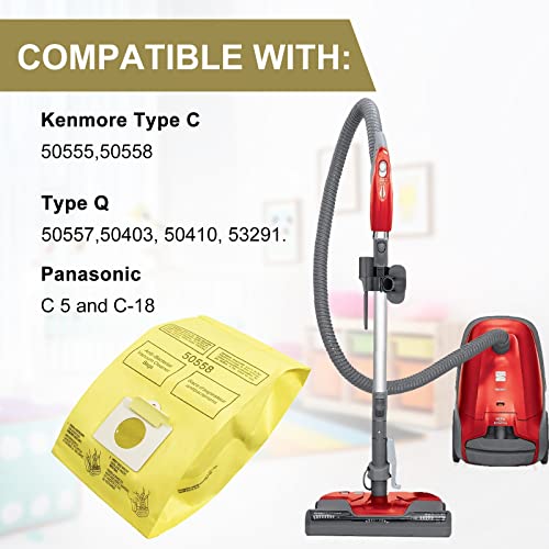 Image of Vacuum Bags for Kenmore Canister Type C /Q - 20 Pack Disposable Canister Vacuum Cleaner Dust Bags for Kenmore 50403 50555 50558 50557 50410 53291