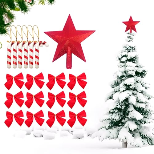 Weihnachtsbaum Deko Set - Weihnachtsbaumspitze Stern Und...