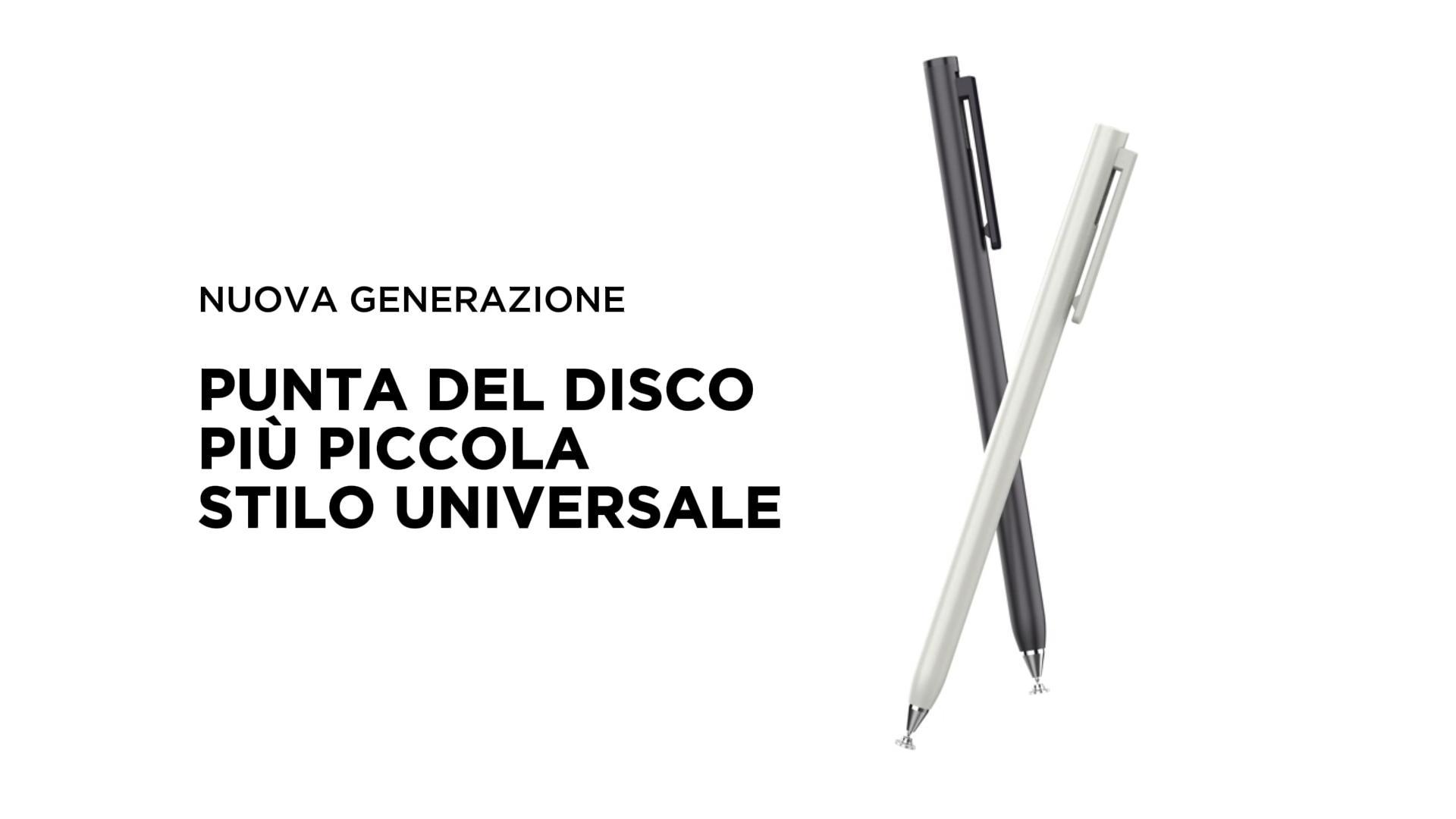 Pennino Tattile In Metallo Con Punta In Fibra D'Argento – Per Tablet, Smartphone, Scrittura E Disegno, 185 Mm
