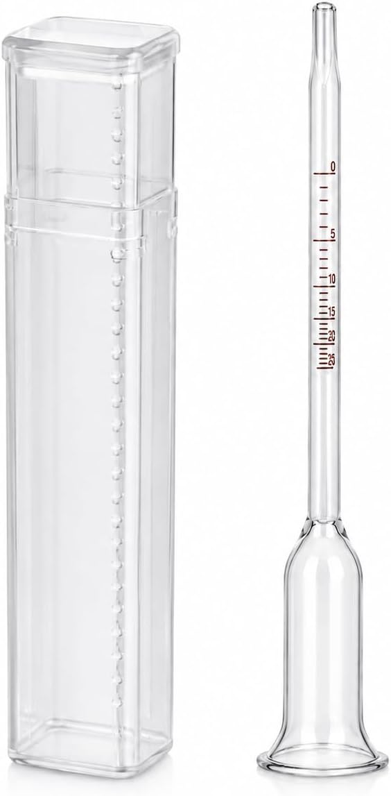 Vinometer for Wine, 0-25% Alcohol Meter Tester for Measuring The Percentage of Alcohol in Wine
