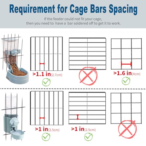 image for Oncpcare 17oz No Leak Rabbit Waterer Feeder, No Drip Water Feeder Wate