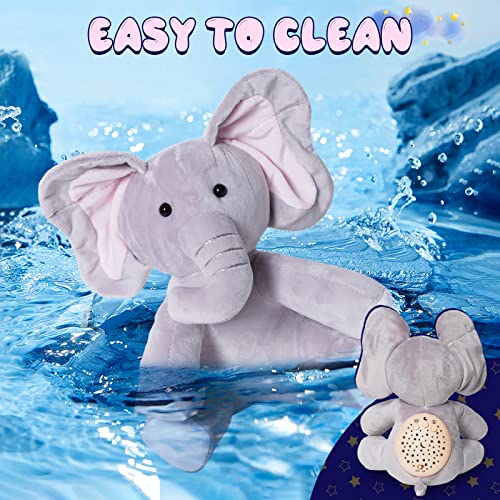 NUKied Baby Sleep Soother, Portable Soothing Sound Machine, White Noise Machine & Night Light Projector with Lullabies and Sounds, Plush Elephant Toy with Music for Boys Girls Toddlers Newborns - Image 3