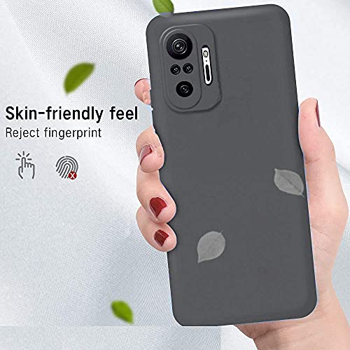 Image of Mobile Back Cover Case for Xiaomi Redmi Note 10 (4G) (Silicone Case|CameraProtection|Black SC1510)