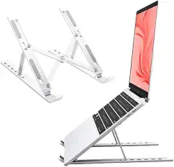 Suporte para Notebook e Tablet Linha Premium Dobrável | Ajustável em 13 Ângulos | Altura Regulável | Leve Apoio Universal | Ergonômico Para Desktop Portátil | Premium.