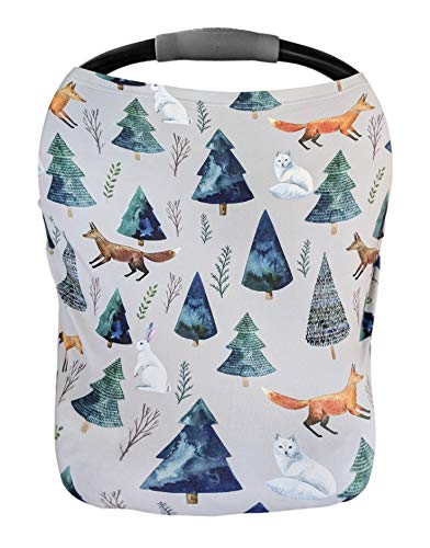 Image of Pobi Baby Premium Multi-Use Cover - Nursing Cover, Baby Car Seat Covers, Shopping Cart, High Chair, and Breastfeeding Cover - Ultra-Soft, Stretchy, and Versatile Scarf for Baby and Mom (Magical)