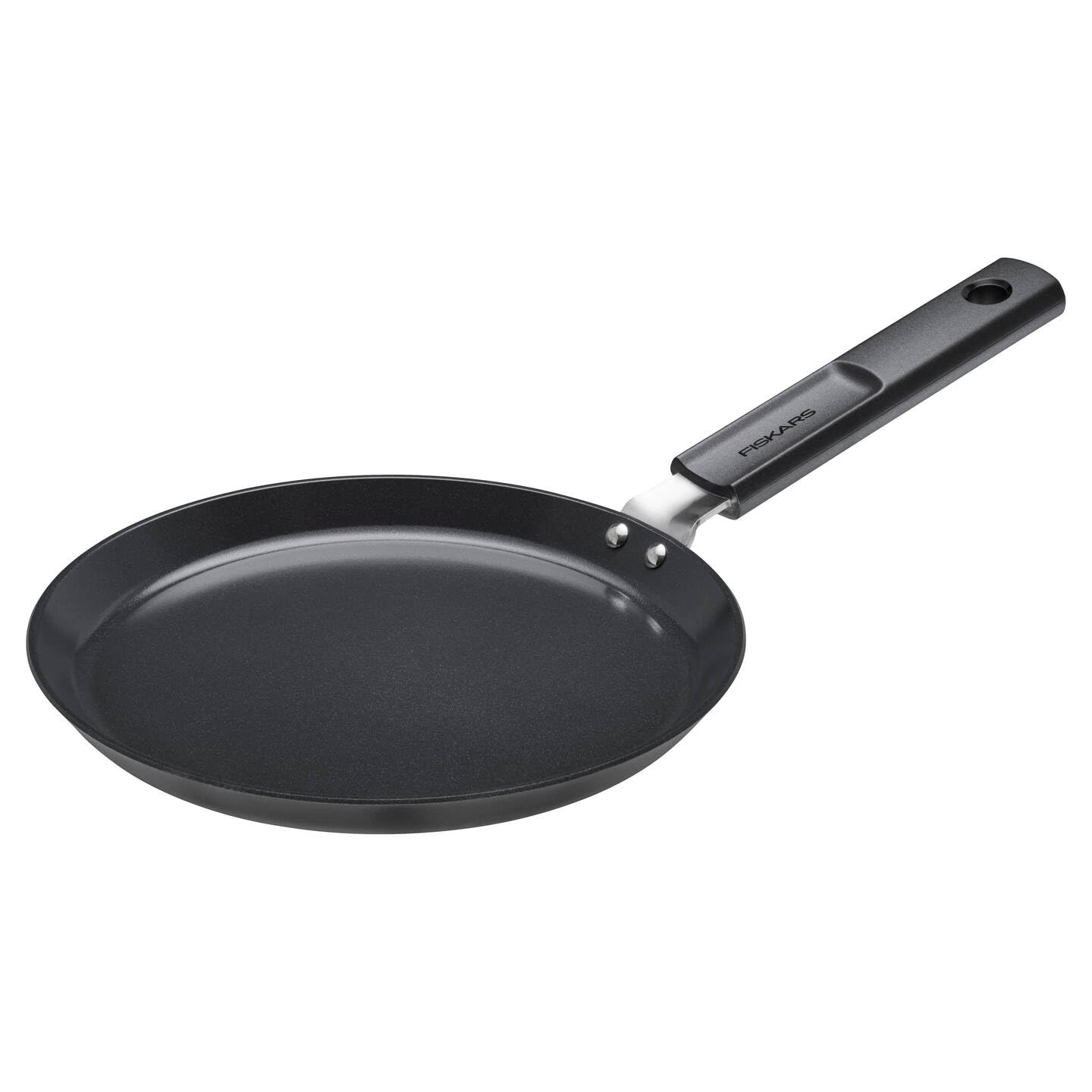 Fiskars Padella per Omelette, Hard Face, Diametro 22 cm, Adatta a Tutti i Piani Cottura, Rivestimento Antiaderente, Resistente ai Graffi, Alluminio/Plastica, Nero, 1075522