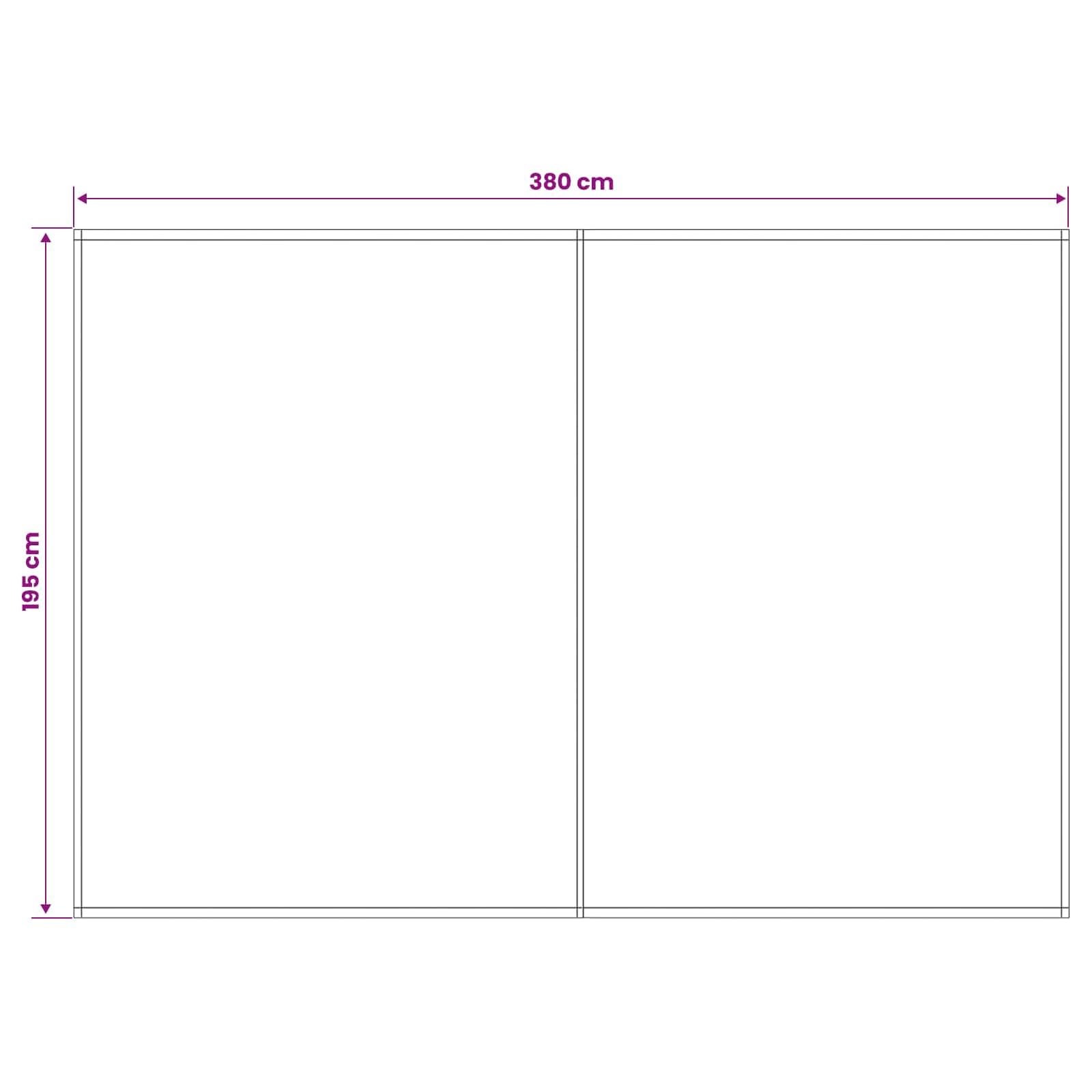 Tessuto di ricambio per tenda da sole, multicolore, 400 x 200 cm, in poliestere resistente, con mantovana, per tenda da sole con braccio articolato, per terrazza, balcone, giardino