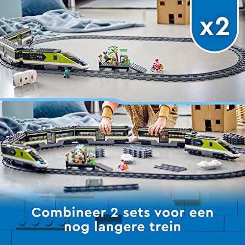 LEGO City Passagierssneltrein - Incl. Bestuurbare Speelgoed Trein met Werkende Koplampen, 2 Wagons, 24 Railstukken en 6 Minifiguren - Cadeau voor Jongens en Meisjes vanaf 7 Jaar - 60337 - Image 7