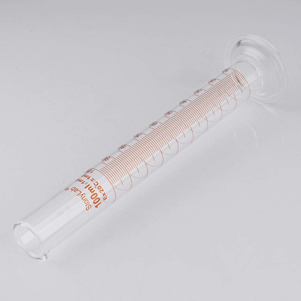 Vidrio Cilindro Graduado 100 ml Borosilicato Pared Pesada Medición