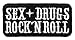 Produktbild Patch Sex Drugs Rock N Roll Aufnäher Bügelbild 9,0 x 4,4 cm