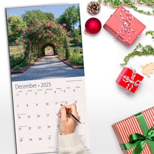 RED EMBER Gardens 2025 Wall Calendar 12 Month | 12\" x 24\" Open | Thick & Sturdy Paper | Giftable | Calendar 2025 - Thumbnail 5