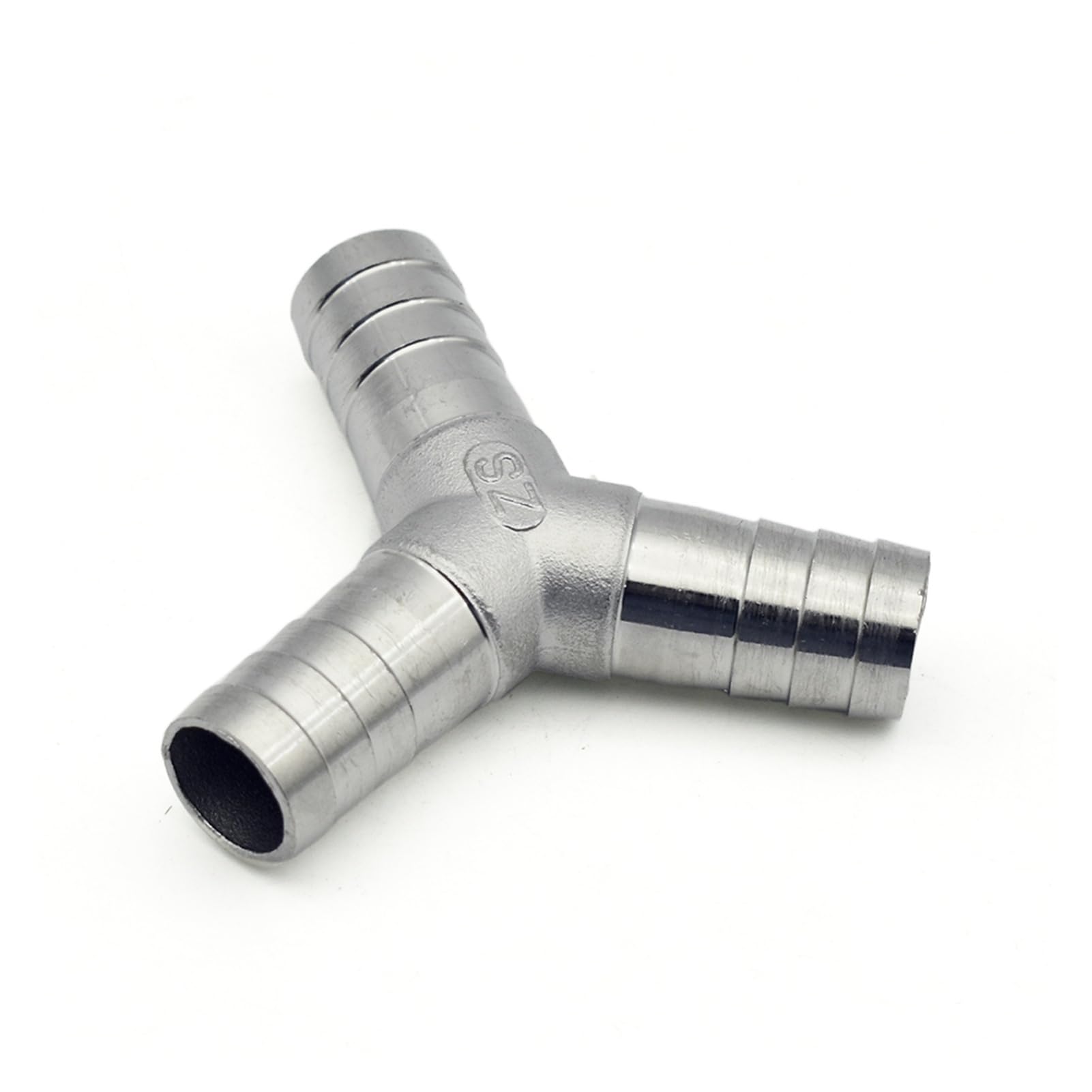 BFsaceqa Hose Barb 304 Stainless Steel T L Y Type Cross Three Way Pipe Fitting Connector Water Gas Fuel(Y Hose Fitting,12mm)