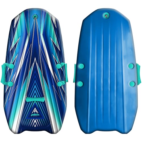 Artikfun 36in Winter Foam Snow Sled with Tow Rope and Handles (Blue)