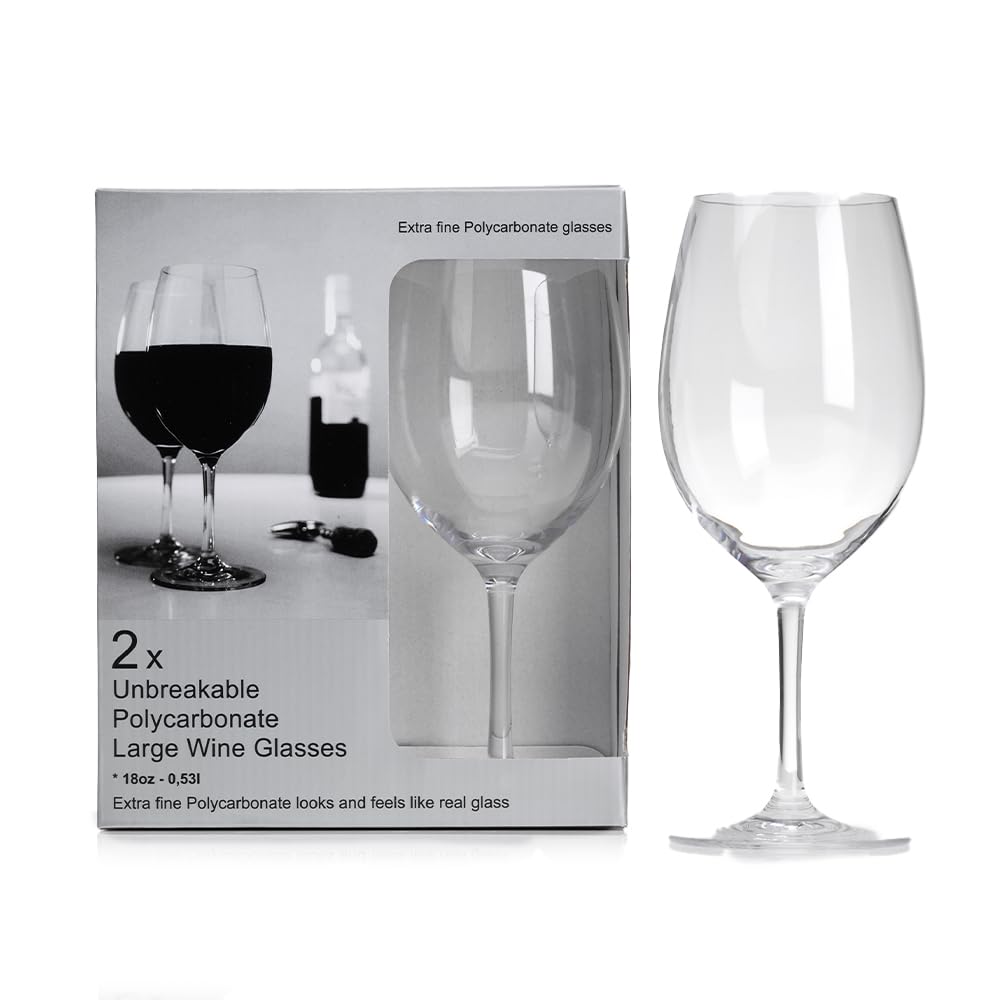 Flamefield Large Wine Goblet, 610ml of Sophisticated Elegance, Break-Resistant