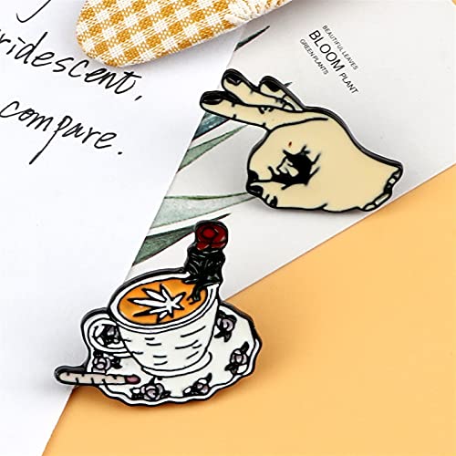 Broche café en émail pour customiser vos chapeaux et sacs - 6