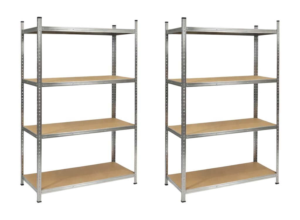 Pro&Basics 2er Pack Schwerlastregal 160x90x50cm Metallregal 100KG Traglast je Regalboden