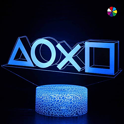 Nisotieb PS Game Light Lcons LED Light 3 Lights Modes Led Night Light Game Room Accessories and Playstation Decor Lamp