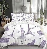 【Fermeture éclair invisible et attaches d'angle】: Cette housse de couette et cette taie d'oreiller sont fermées avec une fermeture éclair, faciles à installer et à enlever pour le nettoyage. Les quatre attaches aux coins garantissent que votre couette reste inamovible dans la housse.