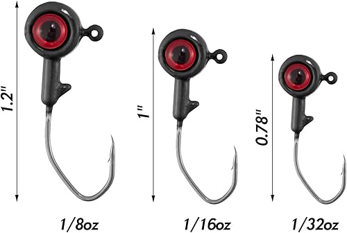 Miniatura 3 de Dr.Fish Paquete de 10 plantillas de cangrejo con ojos 3D, cabeza de pesca de lubina, pesca de lubina, trucha, anzuelo, anzuelo, cebo vivo, plástico,