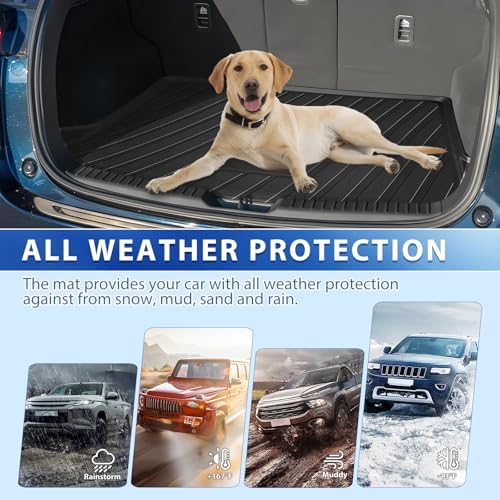 FIILINES Cargo Mat for Mazda CX5 CX-5 2017-2025 Trunk Mat All Weather Waterproof Odorless Trunk Cargo Liner CX-5 Accessories Black - 4