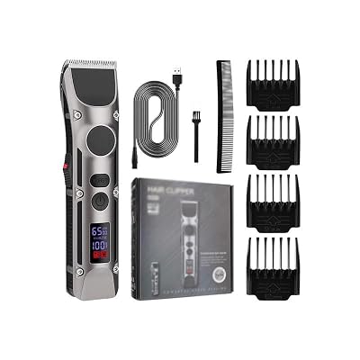CAIMIAO Professional Hair Clipper with Ceramic Blade - Adjustable Power Trimmer for Salon & Home Use