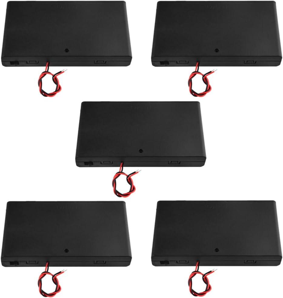 2 Porte-piles 8xAA Avec Clip Double Face - Fournit 12V (8x1.5V), Couleur Noire, Marque AsiaSell