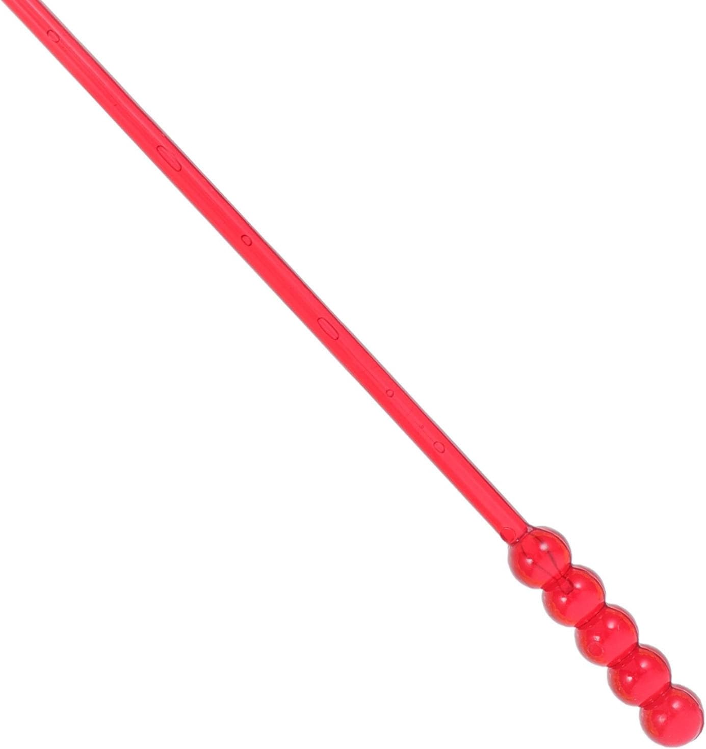 100pcs Plastic Beverage Stirrer Swizzle Sticks with Bead-shaped Ends Long Design for Cocktails and Tall Glasses Mixing Random Color