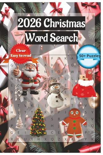 2026 Christmas Themed Word Search Puzzle Book